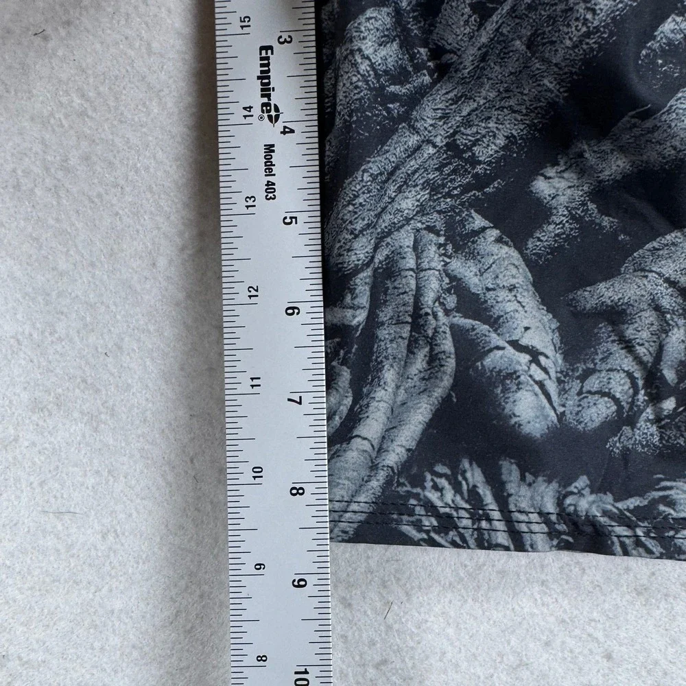 Quiksilver Highline Board Shorts Mens 38 Black Grey Lava Rock Print Swim Trunks